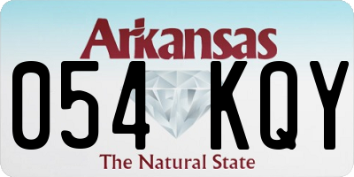 AR license plate 054KQY