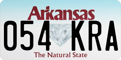 AR license plate 054KRA