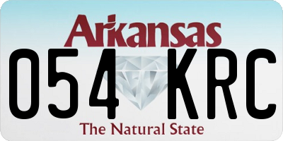 AR license plate 054KRC