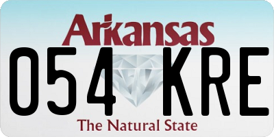 AR license plate 054KRE