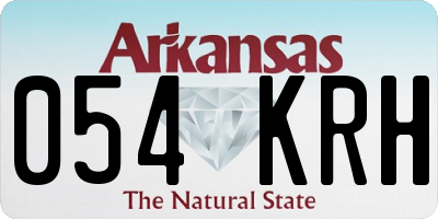 AR license plate 054KRH