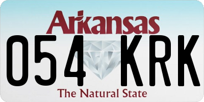 AR license plate 054KRK
