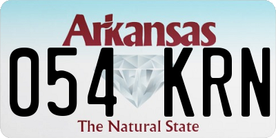 AR license plate 054KRN