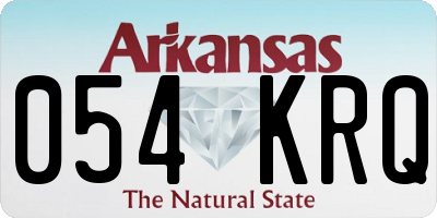 AR license plate 054KRQ