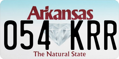 AR license plate 054KRR