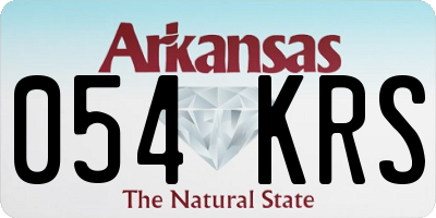 AR license plate 054KRS