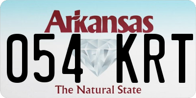 AR license plate 054KRT