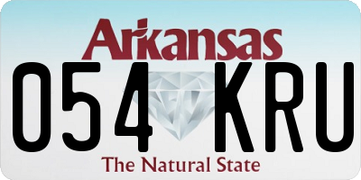 AR license plate 054KRU