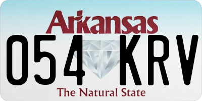 AR license plate 054KRV