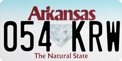 AR license plate 054KRW