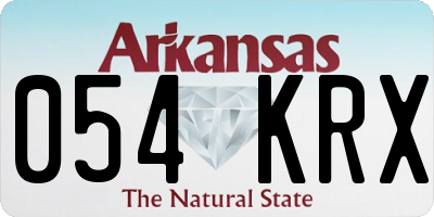 AR license plate 054KRX