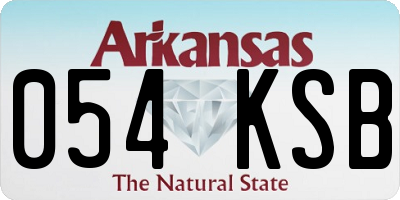 AR license plate 054KSB