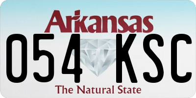 AR license plate 054KSC
