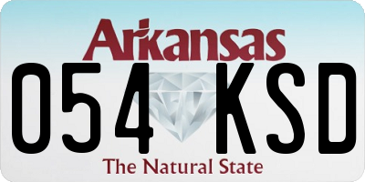 AR license plate 054KSD