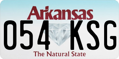 AR license plate 054KSG