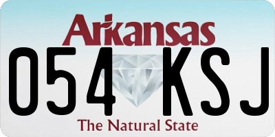 AR license plate 054KSJ