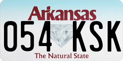 AR license plate 054KSK