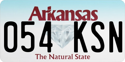 AR license plate 054KSN