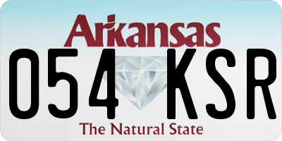 AR license plate 054KSR