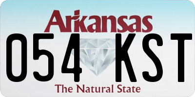 AR license plate 054KST