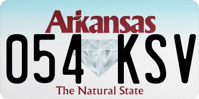 AR license plate 054KSV