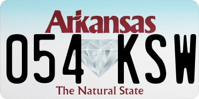 AR license plate 054KSW