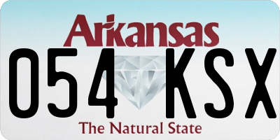 AR license plate 054KSX