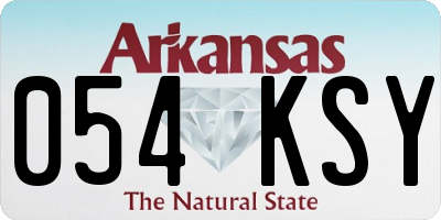 AR license plate 054KSY