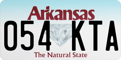 AR license plate 054KTA