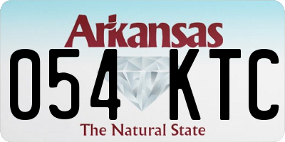AR license plate 054KTC