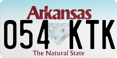 AR license plate 054KTK