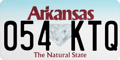AR license plate 054KTQ
