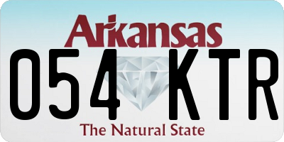 AR license plate 054KTR