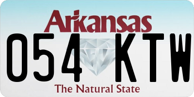 AR license plate 054KTW