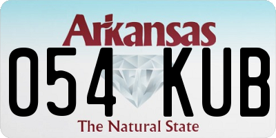 AR license plate 054KUB