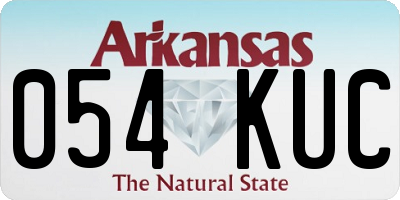 AR license plate 054KUC