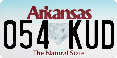 AR license plate 054KUD