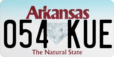 AR license plate 054KUE