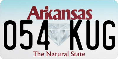 AR license plate 054KUG