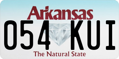 AR license plate 054KUI