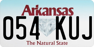 AR license plate 054KUJ