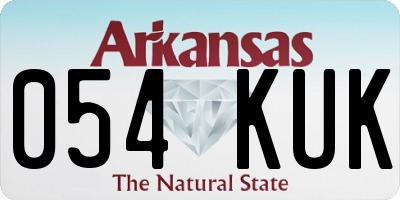 AR license plate 054KUK