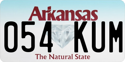 AR license plate 054KUM