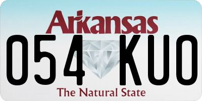 AR license plate 054KUO