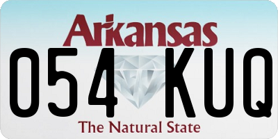 AR license plate 054KUQ
