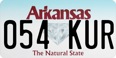 AR license plate 054KUR
