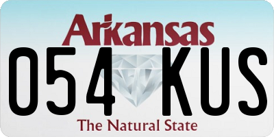 AR license plate 054KUS