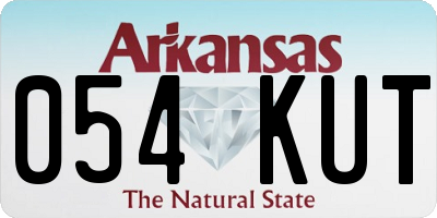 AR license plate 054KUT