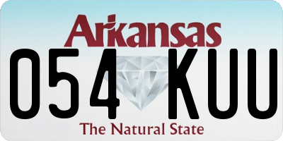 AR license plate 054KUU