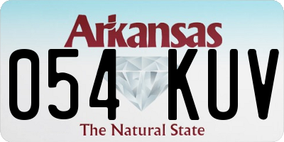 AR license plate 054KUV